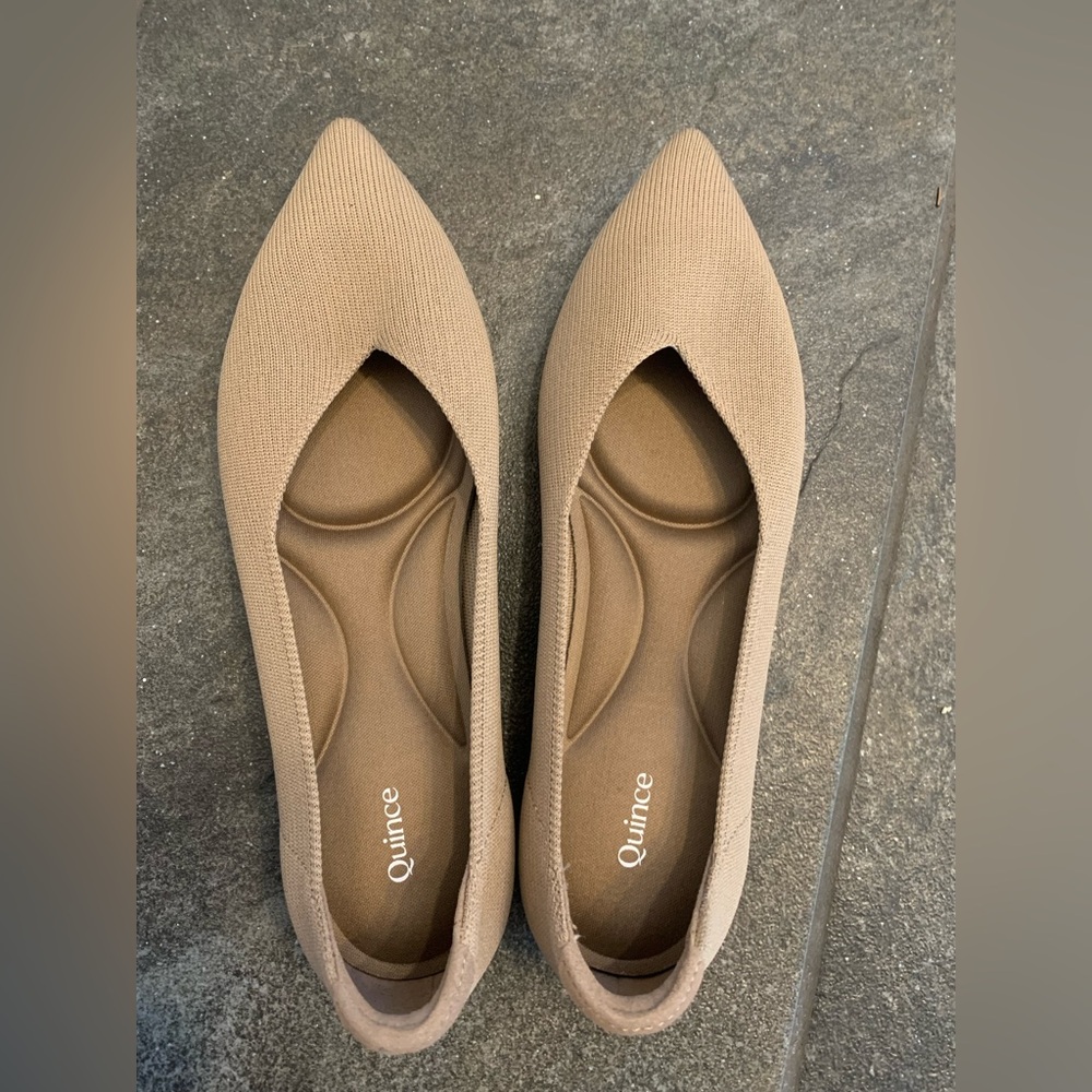 Quince washable knit pointed toe flats size 7